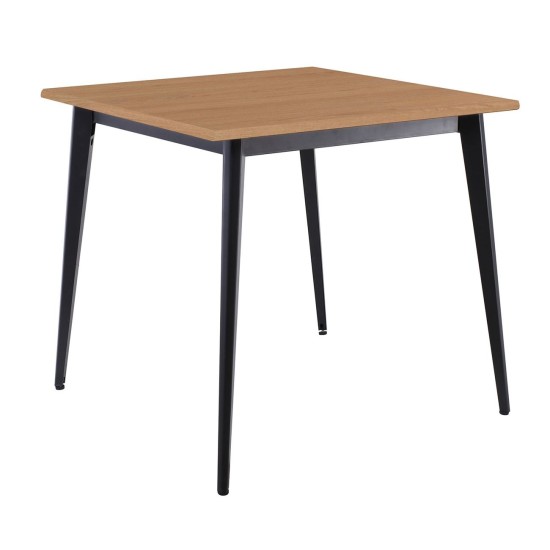 VIDAL Τραπέζι Μέταλλο Βαφή Μαύρο, Επιφάνεια 80x80cm/16mm Contract Sliq Beech VIDAL Τραπέζι Μέταλλο Βαφή Μαύρο, Επιφάνεια 80x80cm/16mm Contract Sliq Beech