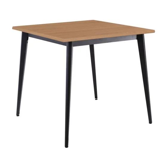 VIDAL Τραπέζι Μέταλλο Βαφή Μαύρο, Επιφάνεια 80x80cm/16mm Contract Sliq Beech VIDAL Τραπέζι Μέταλλο Βαφή Μαύρο, Επιφάνεια 80x80cm/16mm Contract Sliq Beech