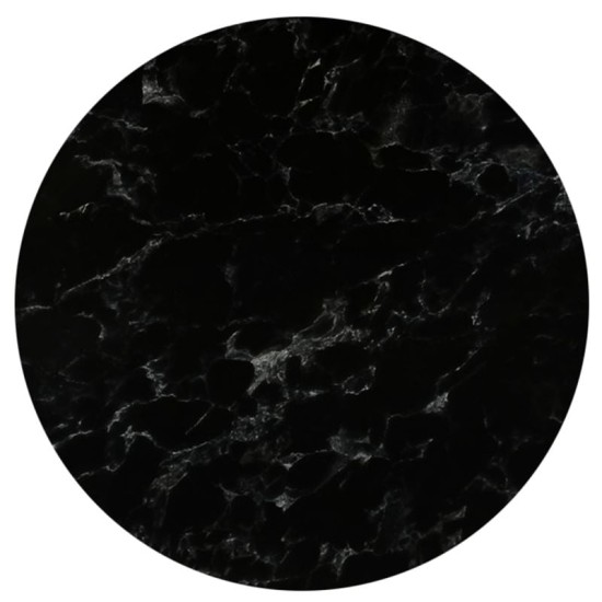 HPL (High Pressure Laminated) Επιφάνεια Τραπεζιού Απόχρωση Black Marble, Εξωτερικού χώρου -  Φ70cm/12mm