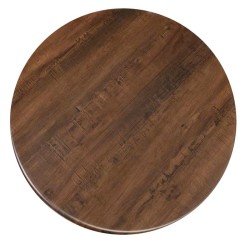 Contract Sliq Normal Επιφάνεια Τραπεζιού τ.Werzalit, Απόχρωση Walnut -  Φ60cm/16mm