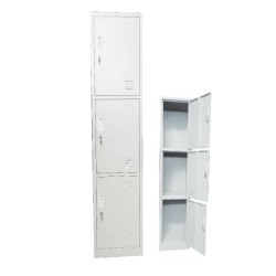 LOCKER 3 Θέσεων Μέταλλο Βαφή  Άσπρο