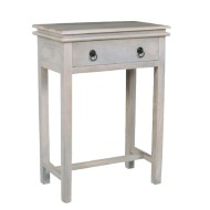 MAISON CONSOLE Έπιπλο Κονσόλα 1 Συρτάρι, Ξύλο Mango Antique Άσπρο -  60x34x80cm