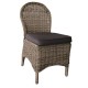 MONTANA Καρέκλα Τραπεζαρίας Κήπου ALU, Φ5mm Round Wicker Grey Brown, Μαξιλάρι Ανθρακί -  48x65x91cm