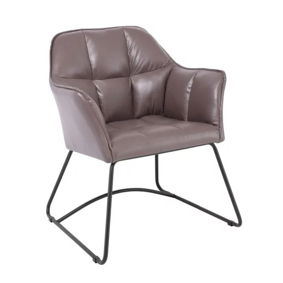 POLLY Πολυθρόνα Μέταλλο Βαφή Μαύρο, Ύφασμα Suede Cappuccino POLLY Πολυθρόνα Μέταλλο Βαφή Μαύρο, Ύφασμα Suede Cappuccino