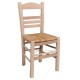 ΣΙΦΝΟΣ Καρέκλα Οξιά Βαφή Εμποτισμού Φυσικό, Κάθισμα Ψάθα -  41x45x88cm