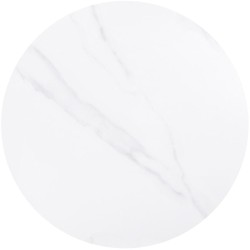 Επιφάνεια Μάρμαρο Sintered Stone, Απόχρωση White Marble (MDF για στήριξη βάσης) -  Φ60cm/11mm