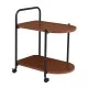 TROLLEY - Βοηθητικό Τραπεζάκι Μέταλλο Βαφή Μαύρο, MDF with PVC Απόχρωση Καρυδί TROLLEY - Βοηθητικό Τραπεζάκι Μέταλλο Βαφή Μαύρο, MDF with PVC Απόχρωση Καρυδί