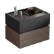 VANITY Κομοδίνο, Αποχρώσεων Sonoma Oak - Grey, με Αποσπώμενα χρωματικά Μέρη