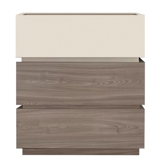 VANITY Συρταριέρα 3 Συρτάρια Αποχρώσεων Sonoma Oak - Cream, με Αποσπώμενα χρωματικά Μέρη VANITY Συρταριέρα 3 Συρτάρια Αποχρώσεων Sonoma Oak - Cream, με Αποσπώμενα χρωματικά Μέρη