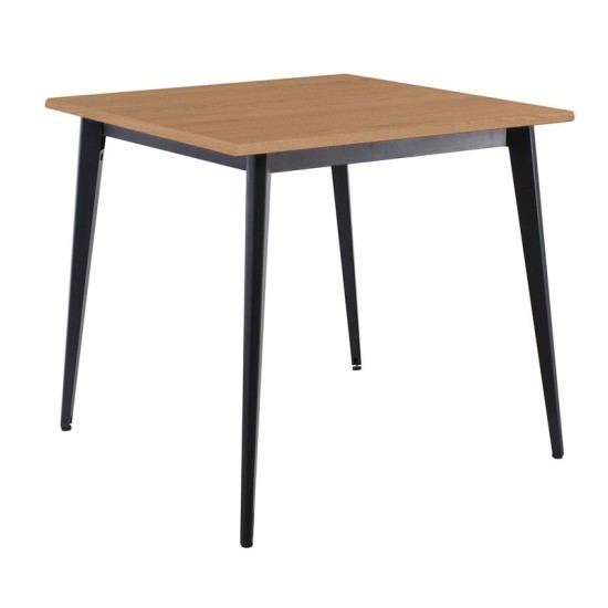 VIDAL Τραπέζι Μέταλλο Βαφή Μαύρο, Επιφάνεια 80x80cm/16mm Contract Sliq Beech VIDAL Τραπέζι Μέταλλο Βαφή Μαύρο, Επιφάνεια 80x80cm/16mm Contract Sliq Beech