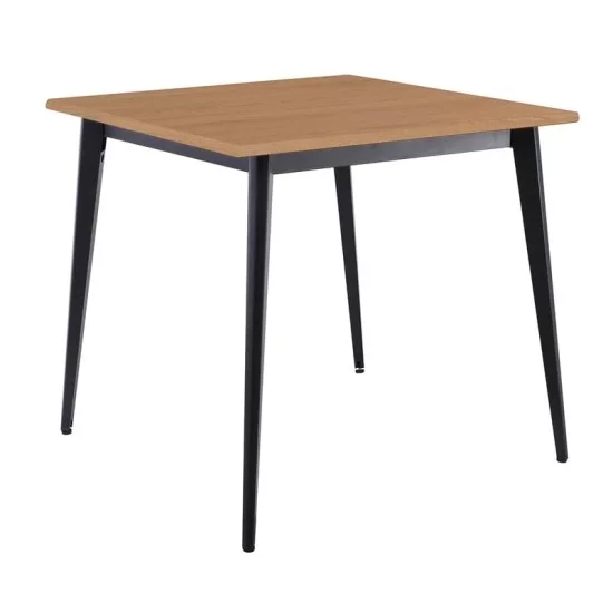 VIDAL Τραπέζι Μέταλλο Βαφή Μαύρο, Επιφάνεια 80x80cm/16mm Contract Sliq Beech VIDAL Τραπέζι Μέταλλο Βαφή Μαύρο, Επιφάνεια 80x80cm/16mm Contract Sliq Beech