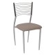 VIVIAN Καρέκλα Μέταλλο Χρώμιο, PVC Cappuccino