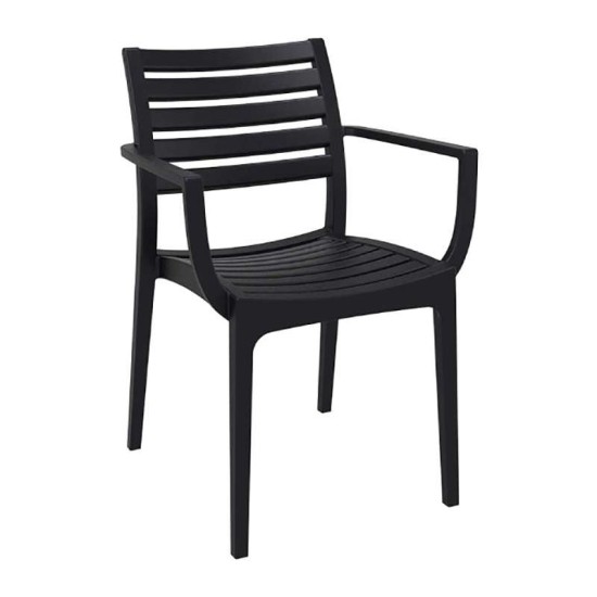 Σετ Τραπεζαρίας 7Τμχ Ares Artemis Black 140Χ80Χ75Εκ. Σετ Τραπεζαρίας 7Τμχ Ares Artemis Black 140Χ80Χ75Εκ.