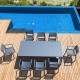 Σετ Τραπεζαρίας 9Τμχ Vegas Artemis Dark Grey 100X180/220Χ75Εκ. Σετ Τραπεζαρίας 9Τμχ Vegas Artemis Dark Grey 100X180/220Χ75Εκ.