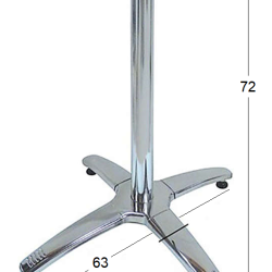 Roman 4Νυχη Βαση Αλουμ./Inox Με Ρεγ/Ρουσ