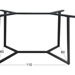 Bistro 110X60X72Εκ.μακρ/Νη Βαση Μεταλλικη Με Ρεγ/Ρουσ