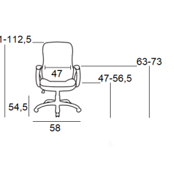 Bs9600 Μαυρο Pvc Πολυθρονα Γραφειου