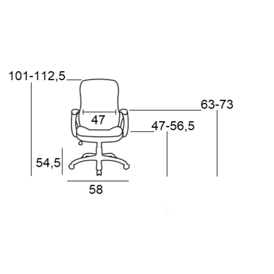 Bs9600 Μαυρο Pvc Πολυθρονα Γραφειου