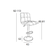 Σκαμπό Μπάρ 2Τμχ Bar40 Γκρί Pu 43X52X113Εκ.