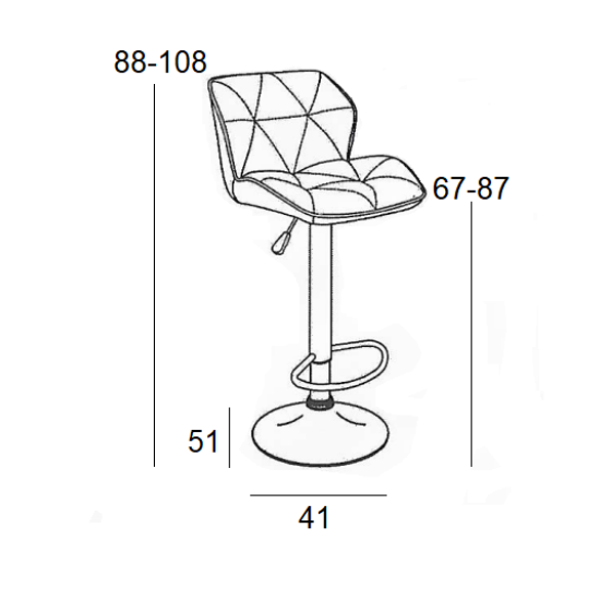 Bar86 Margo Σκαμπο Μπεζ Pu(Σ2)Με Αμορτισερ