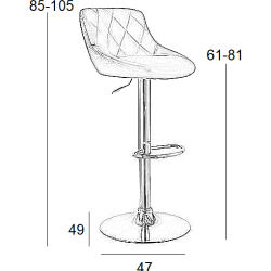 Bar84 Κρεμ Pu(Σ2)Σκαμπο Με Αμορτισερ