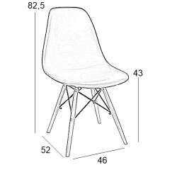 Καρέκλα Τραπεζαρίας Ξύλινη 4Τμχ Loft Λευκό Pp 46X52X43-82.5Εκ.