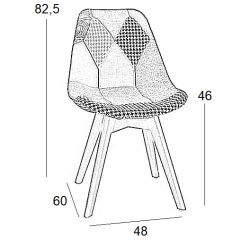 Palmyra Plus1 Patchwork Καρεκλα